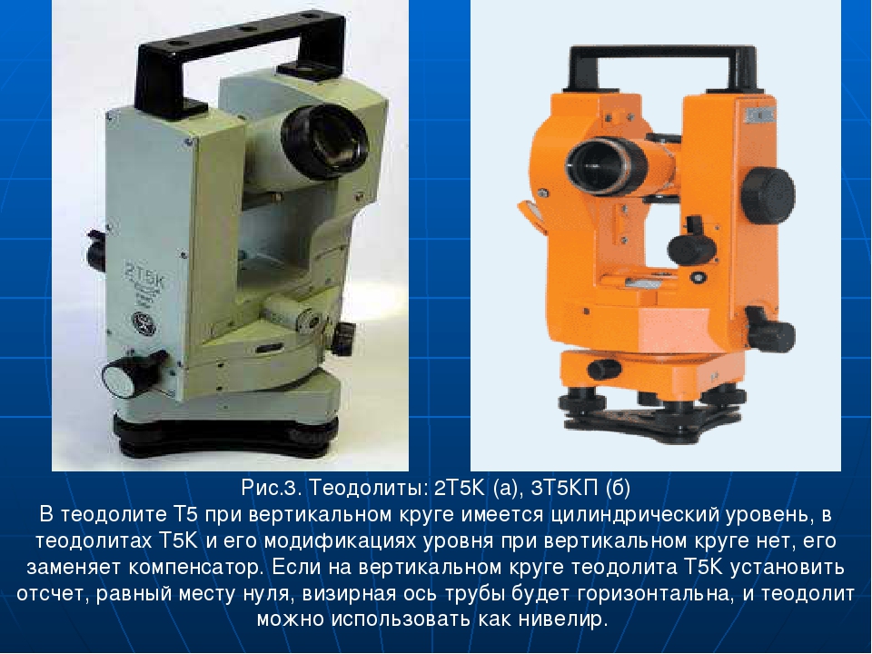 Разница между теодолитом и нивелиром