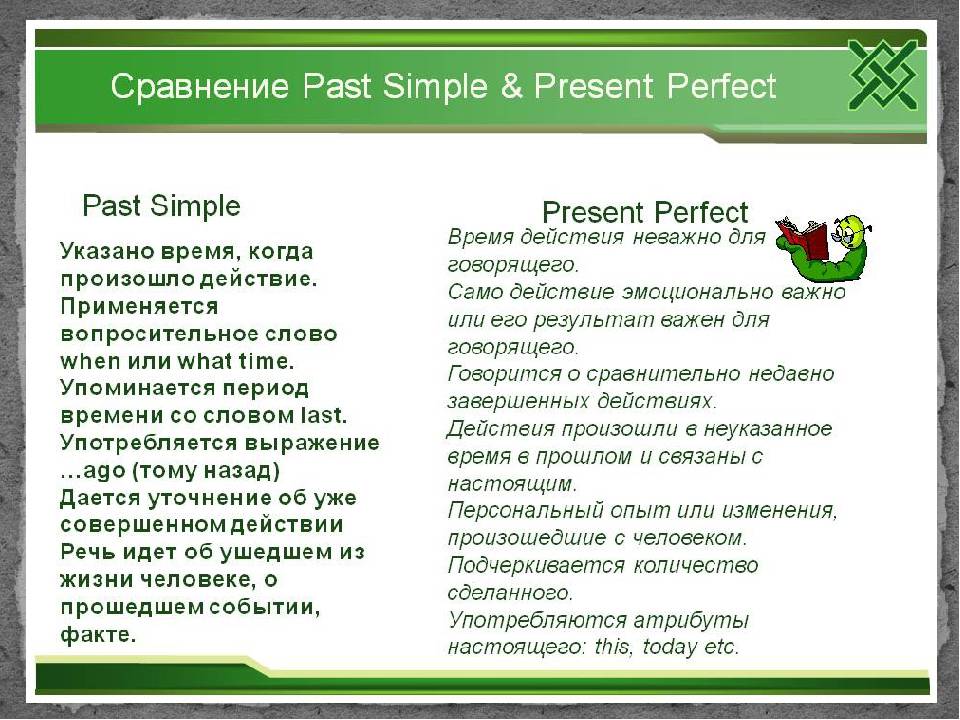 Как понять разницу между present perfect и past simple?