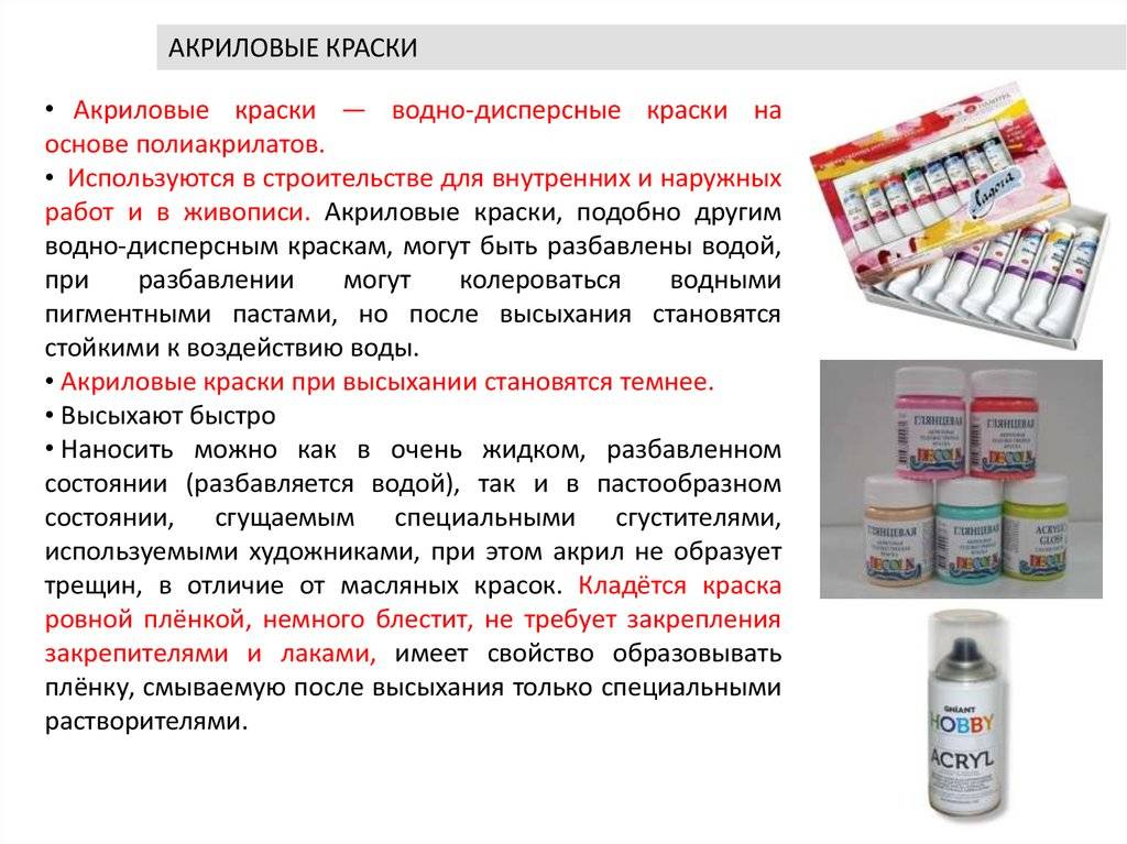 Масляная и акриловая краска - объекты 2024