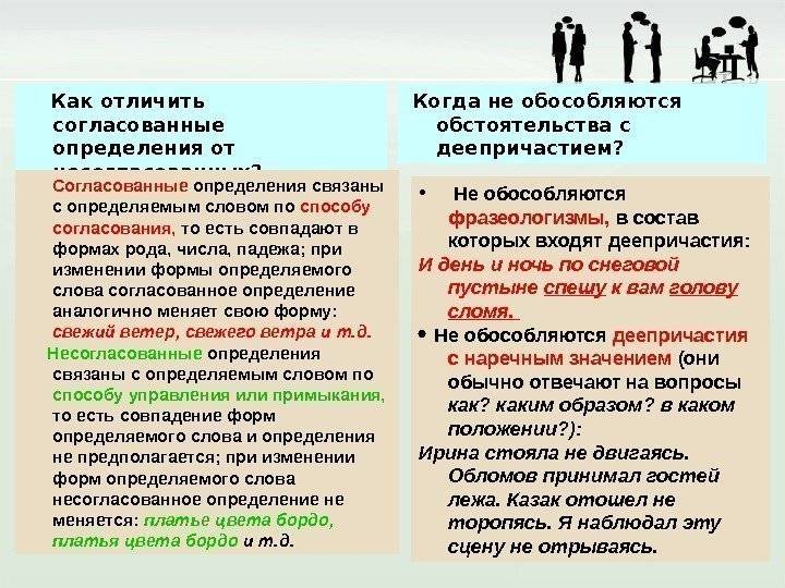 Определение в русском языке. примеры. согласованные и несогласованные определения