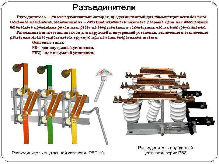 Рубильник: трехфазный, поворотный, отличия от разъединителя и принцип действия