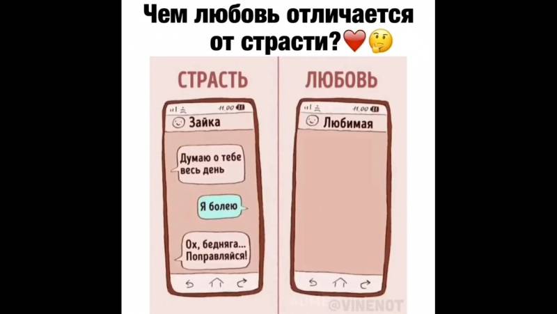 Разница между любовью и страстью
