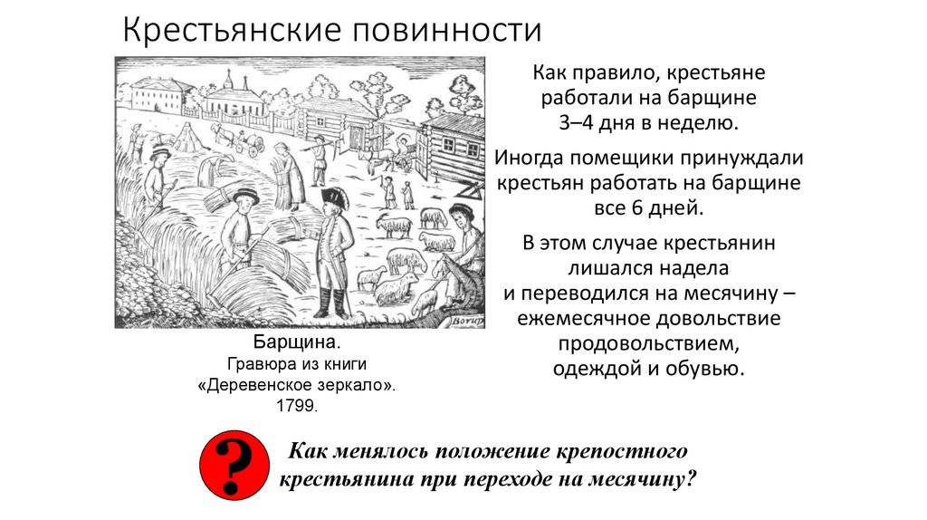 Барщина и оброк: что это значит и как они связаны?