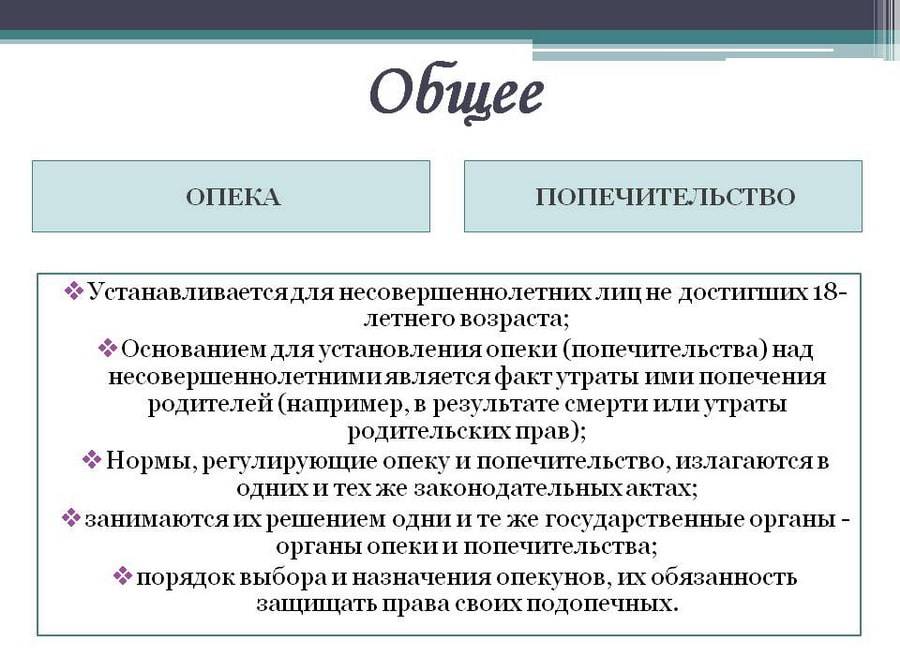 Чем отличается опекун от попечителя. основные отличия