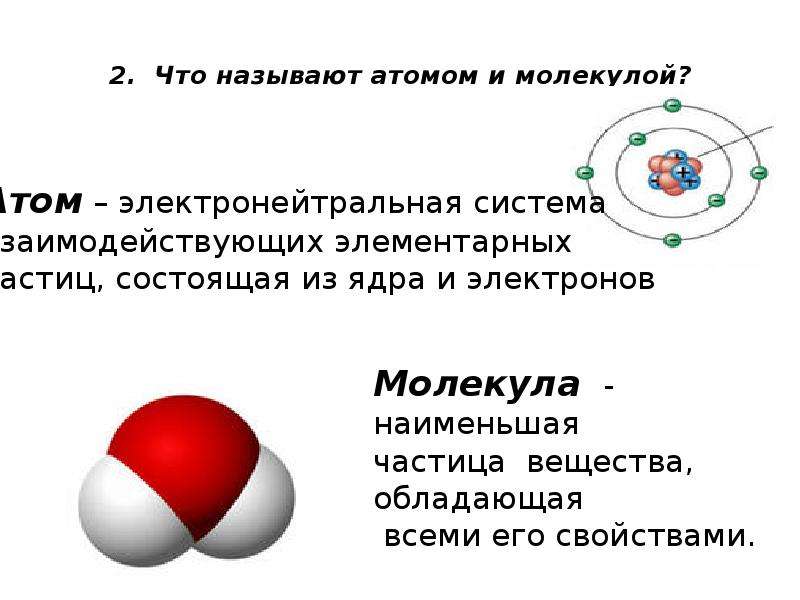 Атом и молекула – что это и отличия