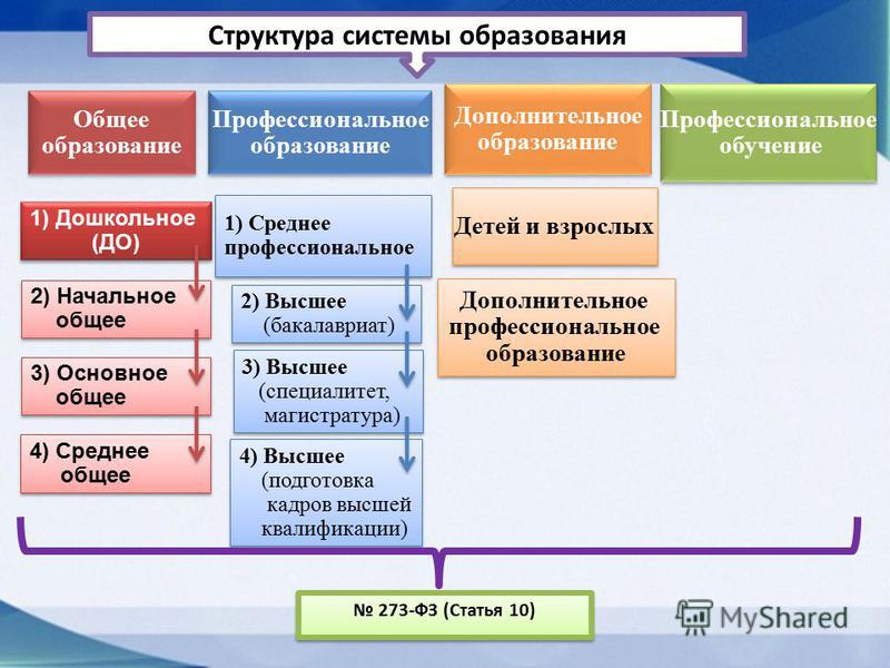 Состояние высшего и профессионального образования