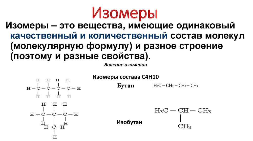 Изомер – определение, типы, пример и тест | fissi