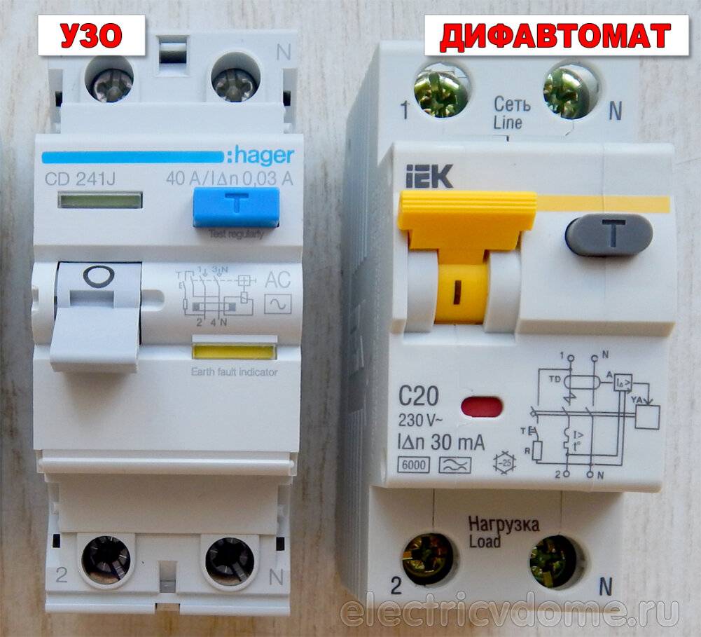 Чем отличается узо от дифавтомата