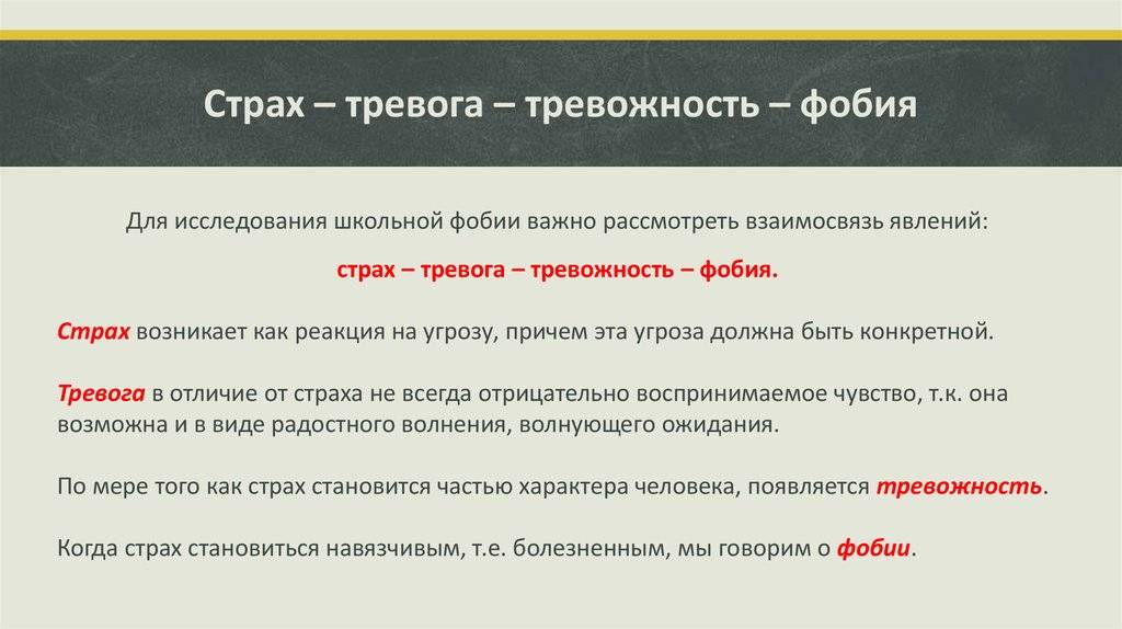 Разница между страхом и фобией