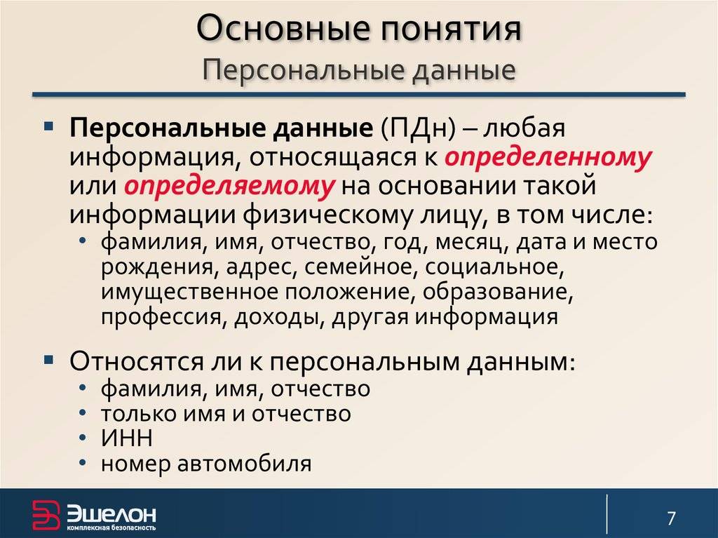 Что относится к персональным данным физического лица и юридической организации, что ими не является, какая еще информация о сотруднике сюда входит?
