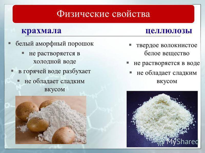 Мука и крахмал.