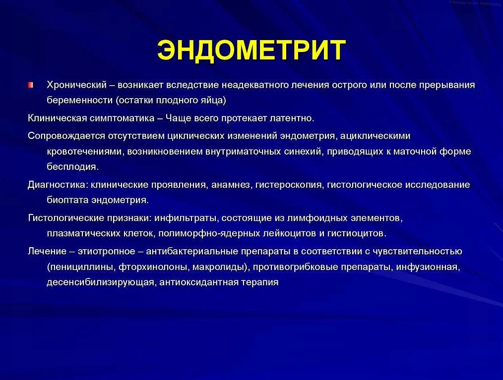 Эндометриоз у женщин: что это, причины, симптомы и лечение