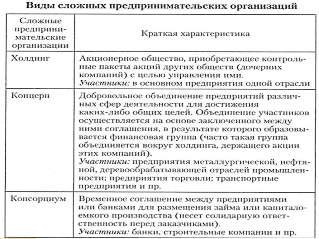 В чем разница между ооо и холдинговой группой?