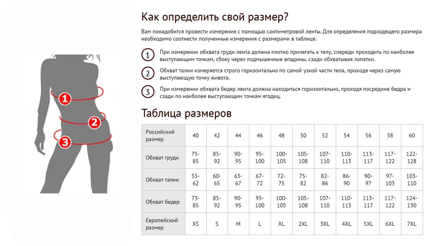 Европейские размеры одежды